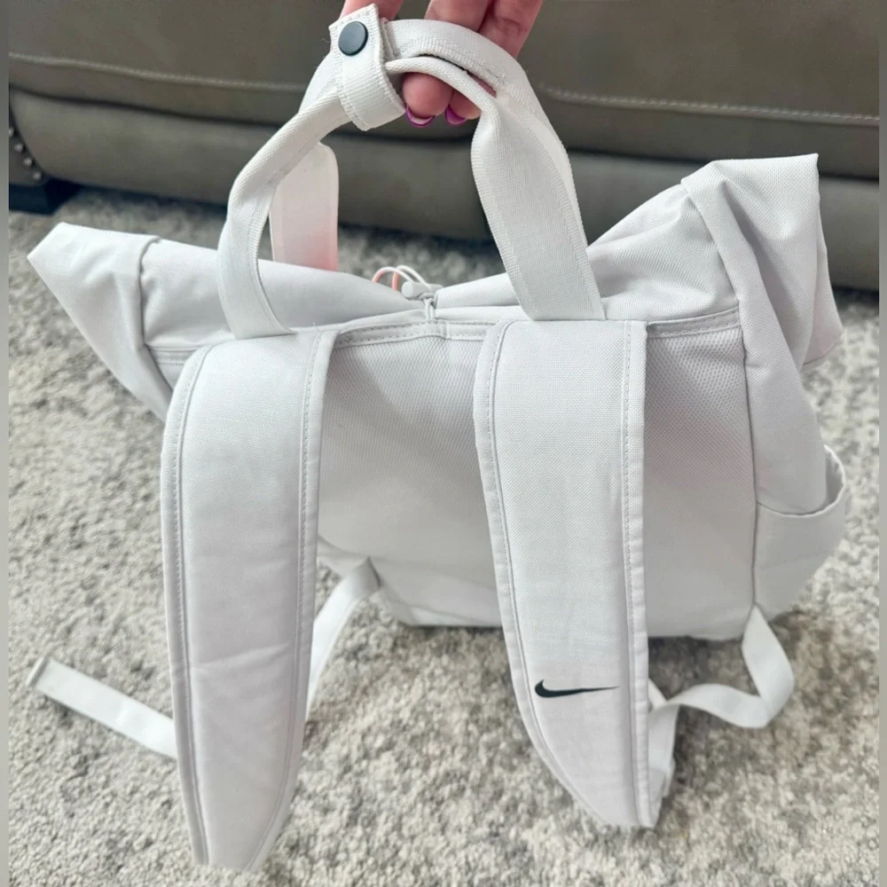 Nike Roll Top Backpack White Neon Just Do It Bag